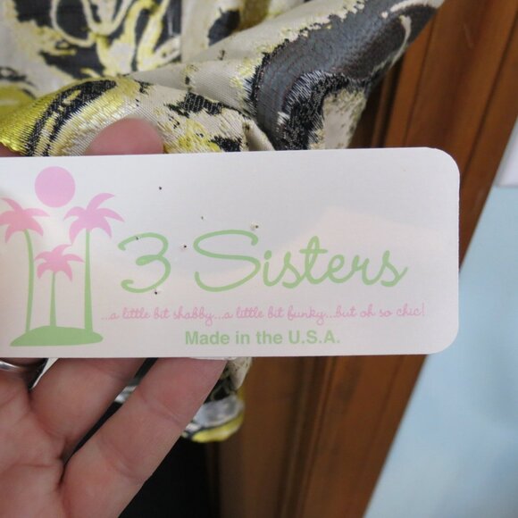 NWT 3 Sisters Cream/Grey/Yellow Brocade Blazer Unlined Size Medium - Picture 9 of 13